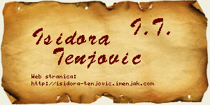 Isidora Tenjović vizit kartica
